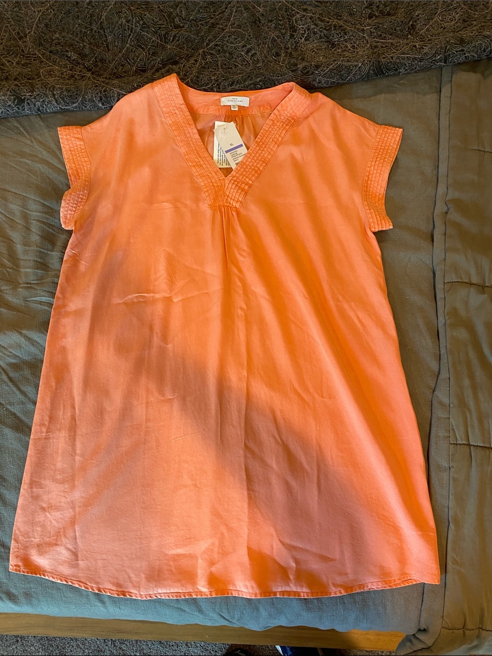 New Directions Peach V-Neck Tunic